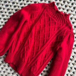 Janie and Jack size 5 red knit sweater